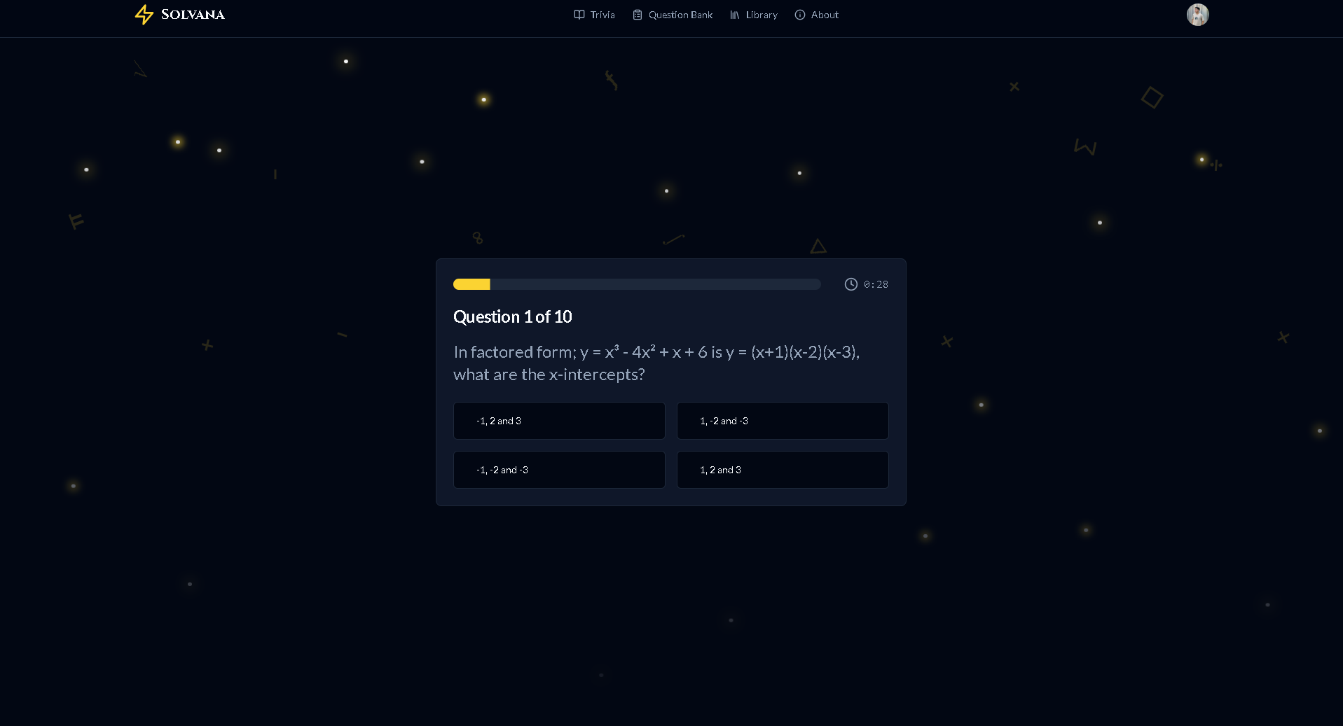 Screenshot of Solvana